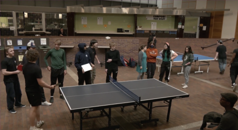 Ping pong in main cafe